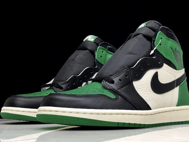 Reps TBkick 1 Air Jordan Green Pine NRG 555088-302 High OG Sail-Black 0630